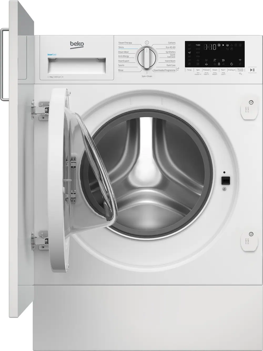 Beko RecycledTub® WTIK94121F Integrated 9kg Washing Machine with 1400 rpm