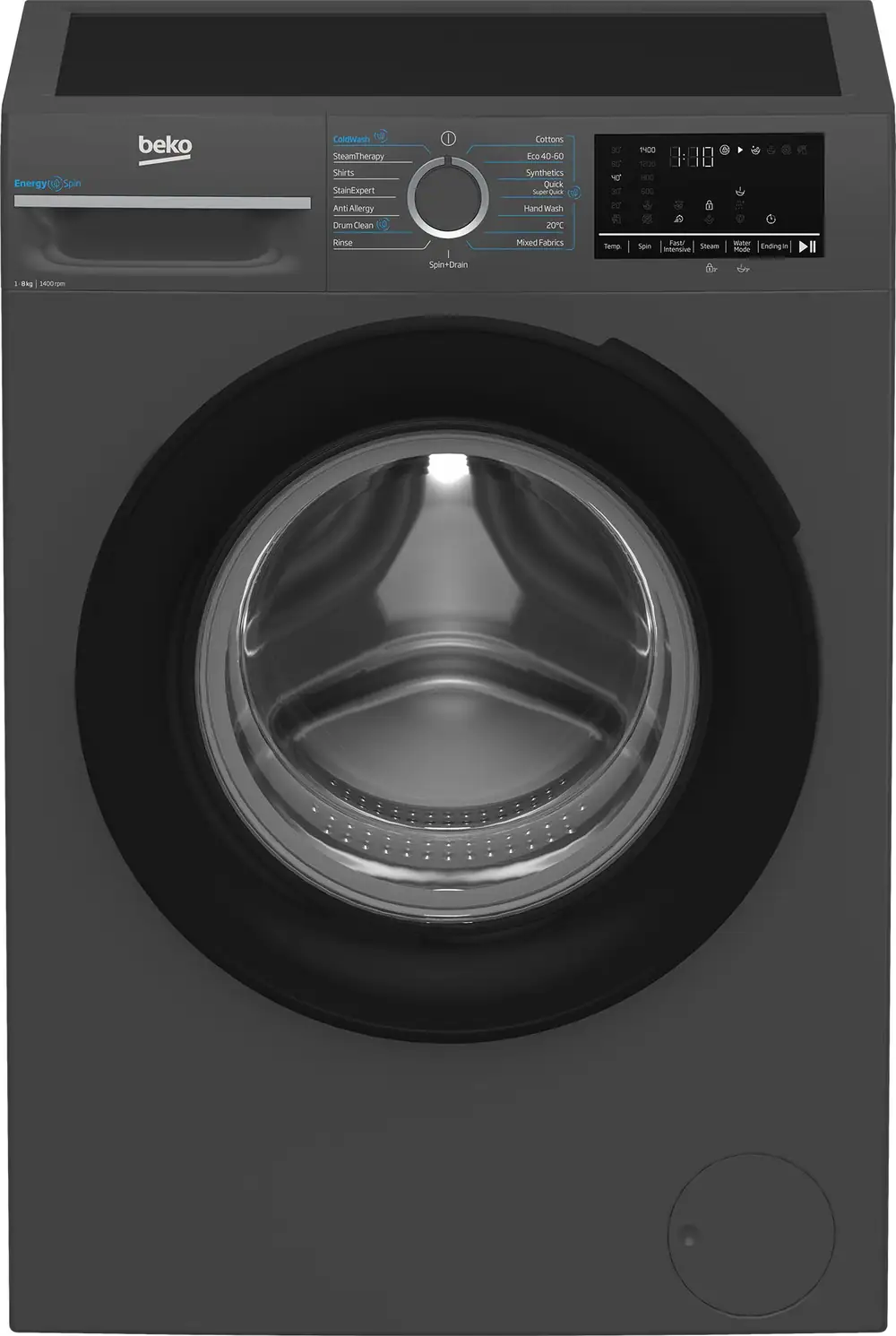 Beko EnergySpin™ BM3WT4841IA 8kg Washing Machine with 1400 rpm